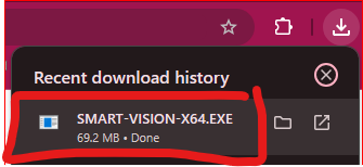 تشغيل الملف الذي تم تنزيله